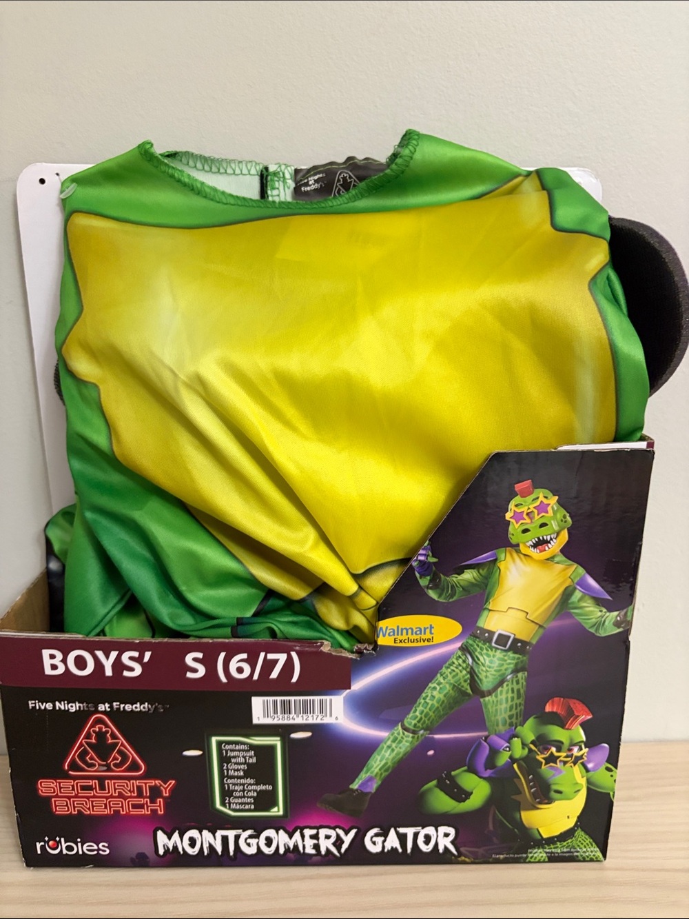 Five Nights at Freddy's New! Montgomery Gator Kids Costume - size S 6/7